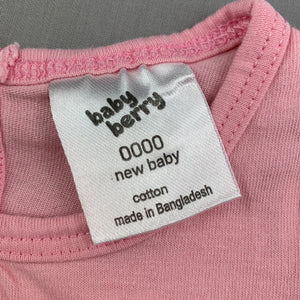 Girls Baby Berry, pink cotton t-shirt / top, EUC, size 0000,  
