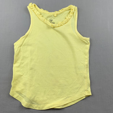 Girls Favourites, yellow organic cotton top, EUC, size 4,  