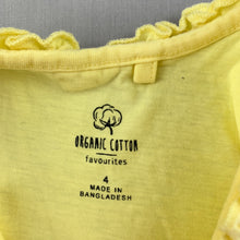 Load image into Gallery viewer, Girls Favourites, yellow organic cotton top, EUC, size 4,  