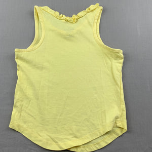 Girls Favourites, yellow organic cotton top, EUC, size 4,  