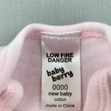 Load image into Gallery viewer, Girls Baby Berry, pink cotton singletsuit / romper, EUC, size 0000,  