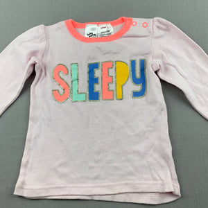Girls Baby Berry, soft cotton long sleeve pyjama top, EUC, size 1,  