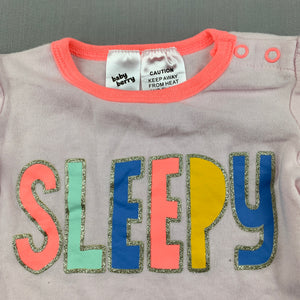 Girls Baby Berry, soft cotton long sleeve pyjama top, EUC, size 1,  