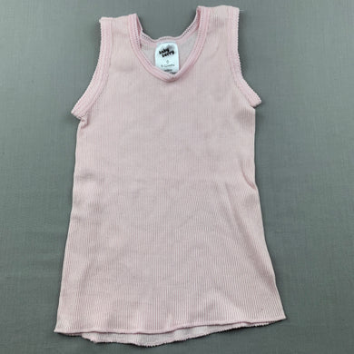 Girls Baby Berry, pink ribbed cotton singlet top, GUC, size 0,  