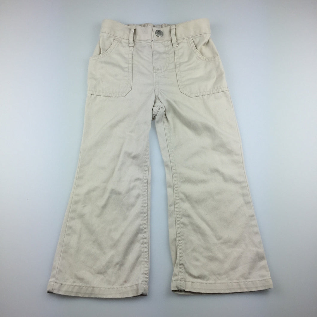 Girls Sonoma, lightweight cotton bootleg pants, elasticated, EUC, size 4