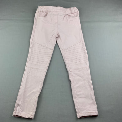 Girls Kids & Co, pink stretchy casual pants, adjustable, Inside leg: 47cm, FUC, size 5,  