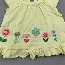 Load image into Gallery viewer, Girls Pumpkin Patch, embroidered yellow cotton top, FUC, size 00,  