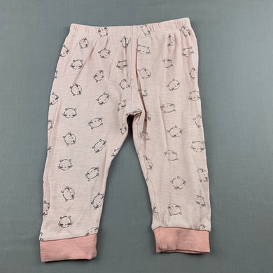 Girls Target, pink cotton pyjama pants / bottoms, FUC, size 0,  