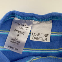 Load image into Gallery viewer, Boys Tiny Little Wonders, blue cotton singletsuit / romper, GUC, size 0,  