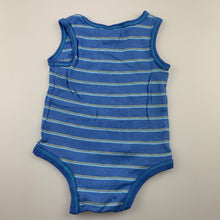 Load image into Gallery viewer, Boys Tiny Little Wonders, blue cotton singletsuit / romper, GUC, size 0,  