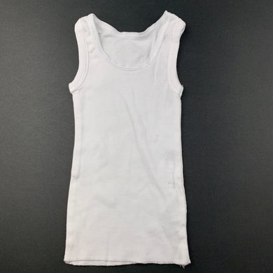 unisex Anko, white cotton singlet top, EUC, size 000,  