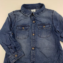 Load image into Gallery viewer, Boys Target, lightweight denim long sleeve shirt, GUC, size 2,  