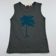 Load image into Gallery viewer, Girls Munster, cotton singlet / tank top, palm tree, EUC, size 5,  