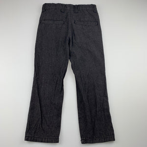 Boys Pumpkin Patch, grey cotton pants, adjustable, Inside leg: 44cm, GUC, size 5,  