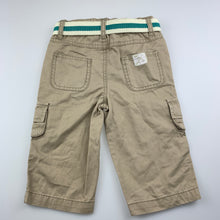 Load image into Gallery viewer, Boys Pumpkin Patch, beige cotton cargo pants, adjustable, Inside leg: 21.5cm, EUC, size 1,  