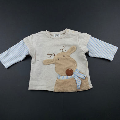 Boys KingKow, cotton lightweight sweater / top, armpit to armpit: 26cm, FUC, size 00,  