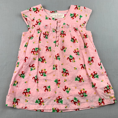 Girls Young Hearts, lined lightweight cotton casual dress, EUC, size 0, L: 38cm