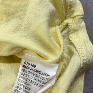 Girls Favourites, yellow organic cotton singlet top, EUC, size 5,  