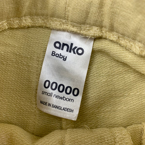 Boys Anko, soft cotton bottoms, elasticated, EUC, size 00000,  