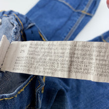 Load image into Gallery viewer, Girls Zara, blue stretch denim jeans, adjustable, Inside leg: 26cm, GUC, size 1,  
