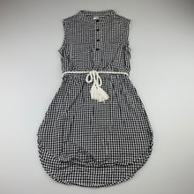Load image into Gallery viewer, Girls Clothing &amp; Co, checked cotton casual dress, GUC, size 8, L: 61cm