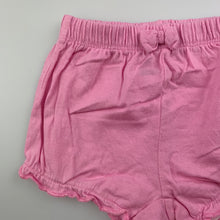 Load image into Gallery viewer, Girls Kids &amp; Co, pink cotton shorts, elasticated, GUC, size 000,  