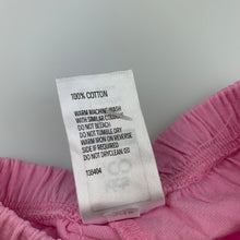Load image into Gallery viewer, Girls Kids &amp; Co, pink cotton shorts, elasticated, GUC, size 000,  