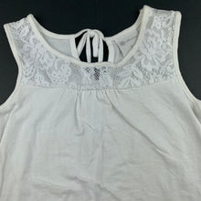 Load image into Gallery viewer, Girls B Collection, white cotton top, lace trim, FUC, size 6,  