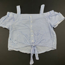 Load image into Gallery viewer, Girls Mango, cropped lightweight cotton tie front top, GUC, size 8,  
