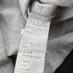 Girls Cotton On, grey cotton casual dress, EUC, size 13, L: 71cm
