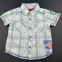 Load image into Gallery viewer, Boys Sprout, lightweight cotton short sleeve shirt, poppers, GUC, size 2,  