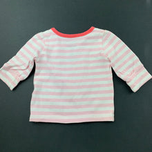 Load image into Gallery viewer, Girls Cotton On, pink stripe stretchy long sleeve top, GUC, size 0000,  