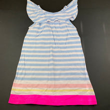 Load image into Gallery viewer, Girls Mango, striped cotton casual dress, mark lower front, FUC, size 6, L: 56cm