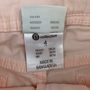 Girls B Collection, cropped stretch cotton pants, adjustable, Inside leg: 22.5cm, FUC, size 4,  