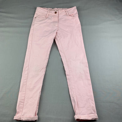 Girls Orchestra, pink stretch cotton pants, adjustable, Inside leg: 52cm, FUC, size 6,  