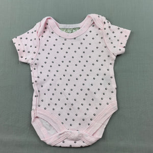 Girls Rock-a-Bye Baby, pink cotton bodysuit / romper, GUC, size 0000,  