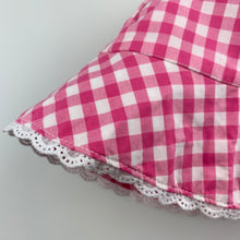 Load image into Gallery viewer, Girls US Polo Assn, pink &amp; white check bucket hat, EUC, size 00,  