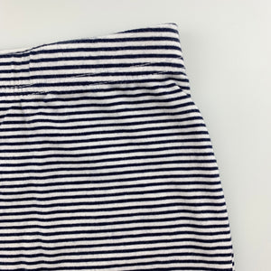 Girls Target, navy stripe stretchy skirt, L: 23cm, EUC, size 4,  