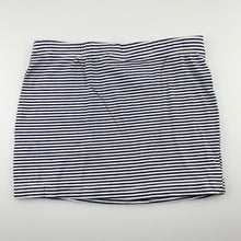 Load image into Gallery viewer, Girls Target, navy stripe stretchy skirt, L: 23cm, EUC, size 4,  