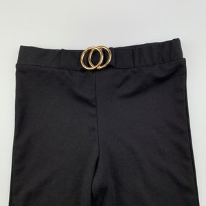 Girls KID, black casual pants, elasticated, Inside leg: 57.5cm, EUC, size 8,  