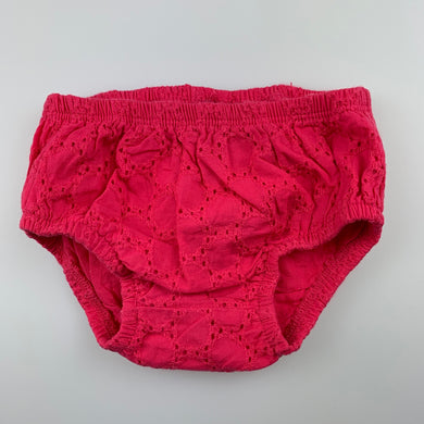 Girls Sprout, broderie cotton bloomers / nappy cover, EUC, size 000,  