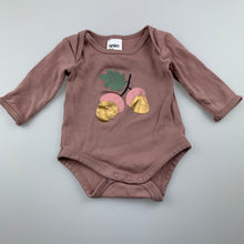 Load image into Gallery viewer, Girls Anko, cotton bodysuit / romper, acorns, GUC, size 000,  