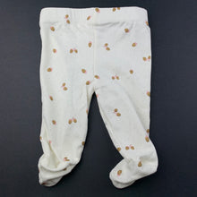 Load image into Gallery viewer, Girls Anko, cream cotton footed leggings / bottoms, GUC, size 000,  