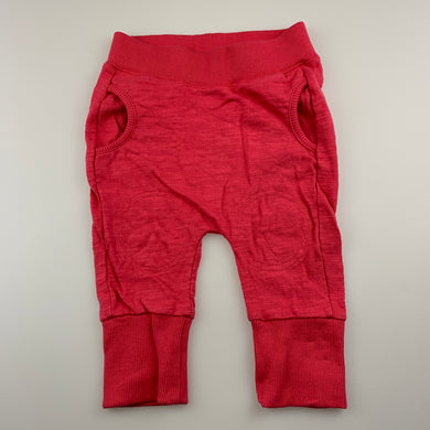 Girls Cotton On, pink cotton casual pants, elasticated, EUC, size 0,  