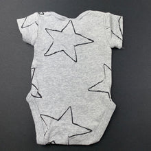 Load image into Gallery viewer, unisex Tiny Little Wonders, grey cotton bodysuit / romper, stars, GUC, size 0000,  
