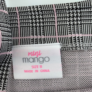 Girls Mango, checked lightweight dress, EUC, size 8, L: 67cm