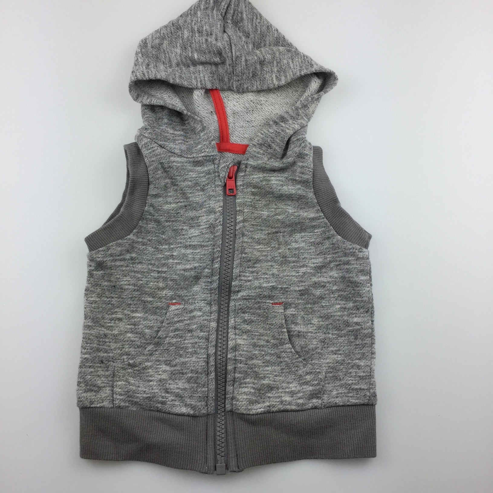 Gray sleeveless sale hoodie