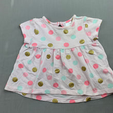 Load image into Gallery viewer, Girls Target, stretchy spotted t-shirt / top, FUC, size 000,  