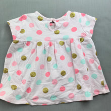 Load image into Gallery viewer, Girls Target, stretchy spotted t-shirt / top, FUC, size 000,  