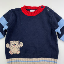 Load image into Gallery viewer, Boys Target, knitted cotton sweater / jumper, owl, EUC, size 00,  